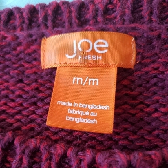 Joe Fresh | Med | Oversized Red Sweater - Picture 7 of 9